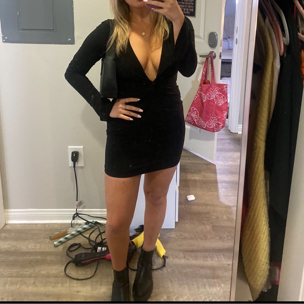 REVOLVE Black Long Sleeve Dress